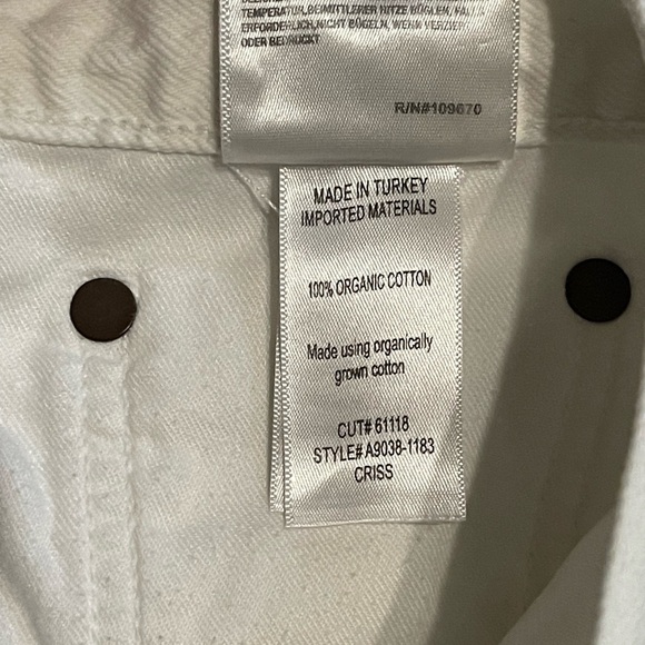 AGOLDE Criss Cross Short $178 Element White Denim Shorts Asymmetrical Long Sz 28 - Picture 7 of 9